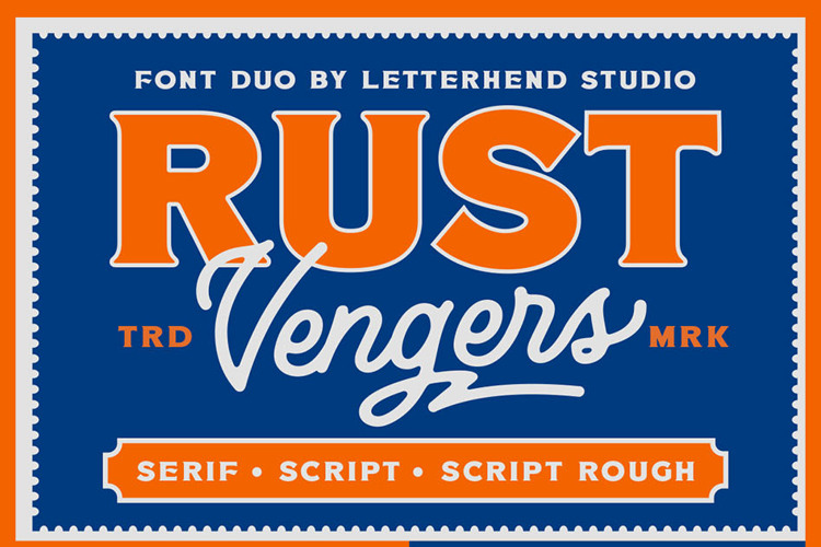 Rust Vengers Serif Font