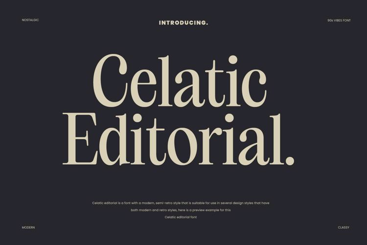 Celatic Editorial Font