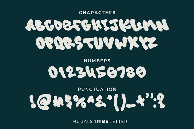 Murals Tribe Letter - 3d Layered Display Font