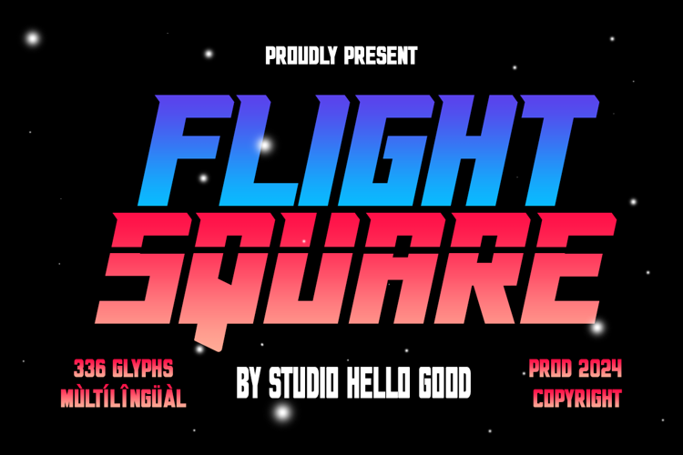 Flight Square italic Font