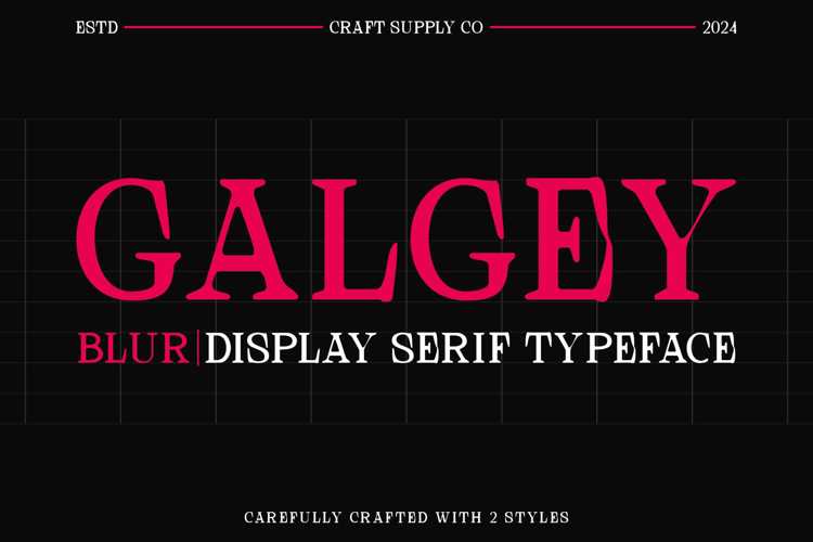 Galgey Blur Font