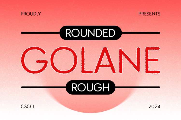 Golane Rounded Rough Font