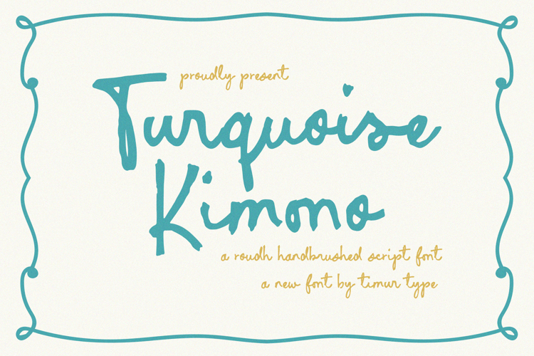 Turquoise Kimono Font