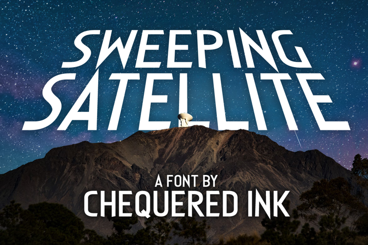 Sweeping Satellite Font