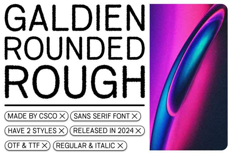 Galdien Rounded Rough Font