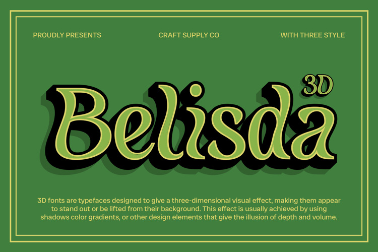 Belisda 3D Font