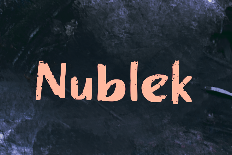 n Nublek Font