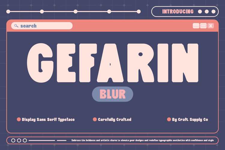 Gefarin Blur Font