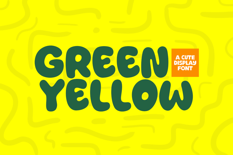Green Yellow Font