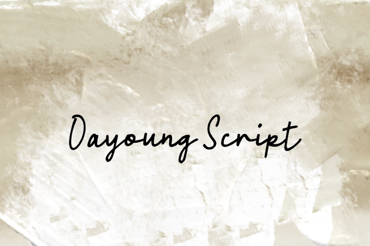 Oayoung Script Font