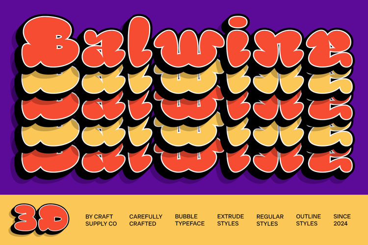 Balwine 3D Font