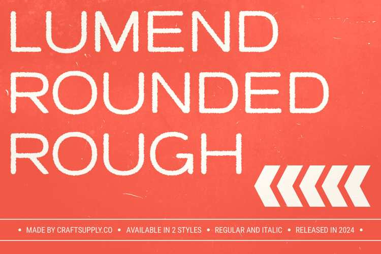 Lumend Rounded Rough Font