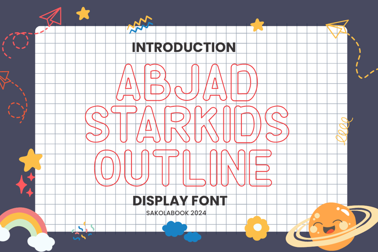 ABJAD STARS KID OUTLINE Font