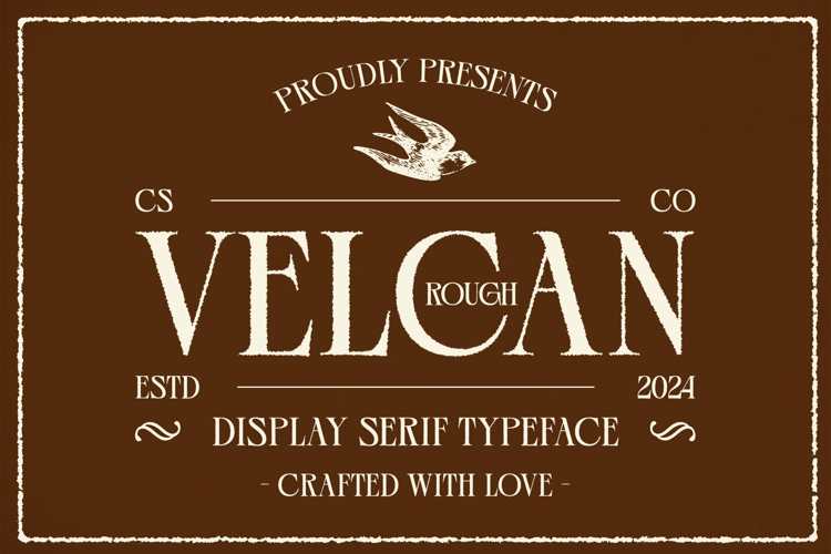 Velcan Rough Font