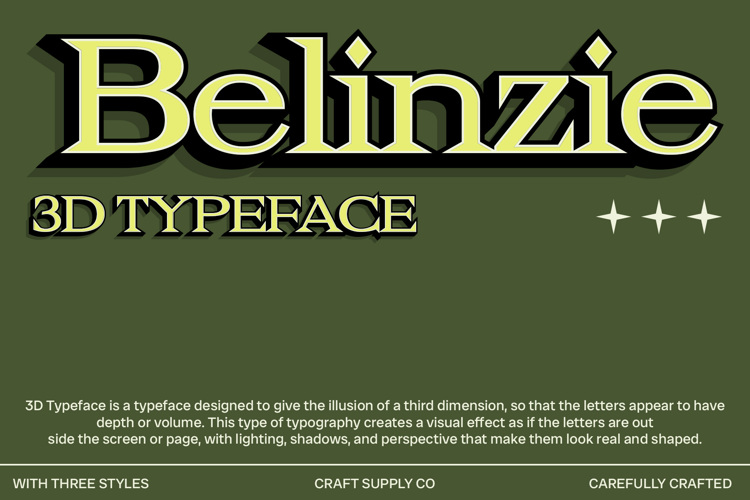 Belinzie 3D Font