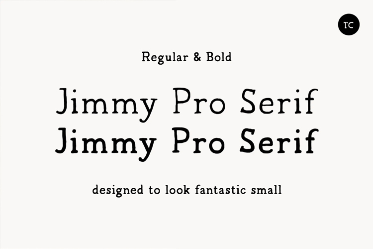 TC Jimmy Serif Pro Bold Font