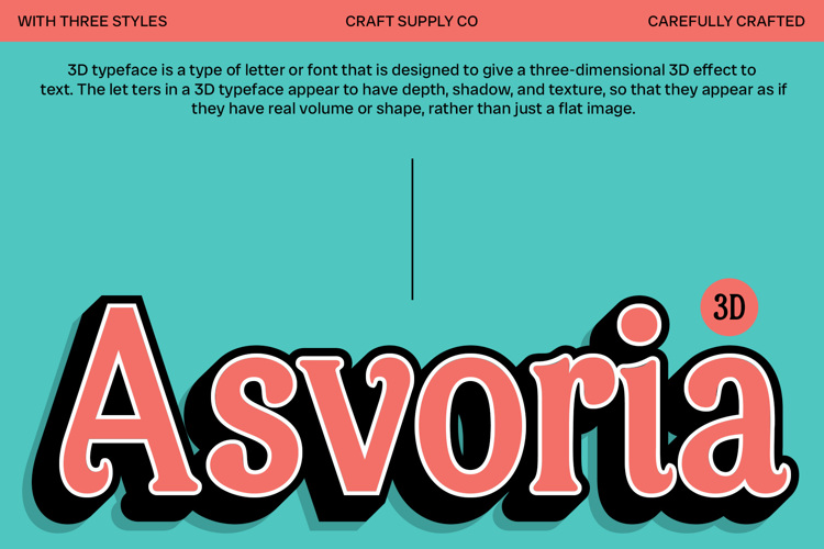 Asvoria 3D Font