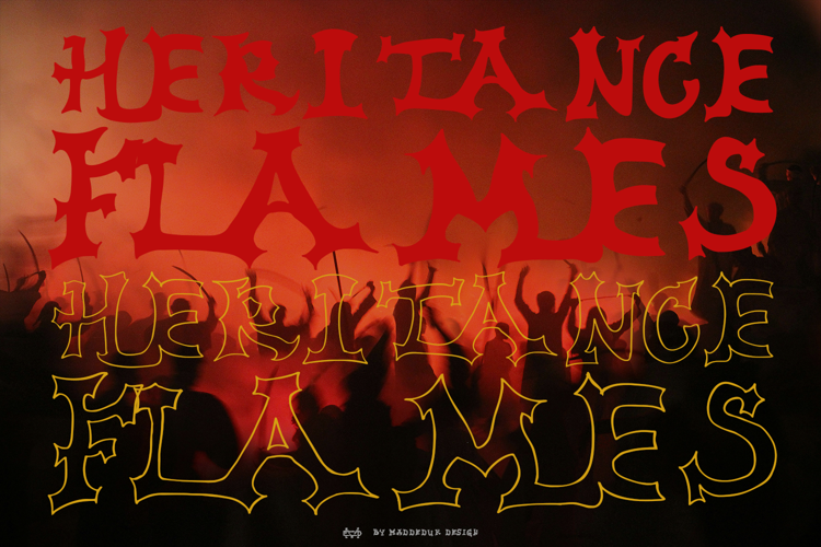 Heritance Flames Font