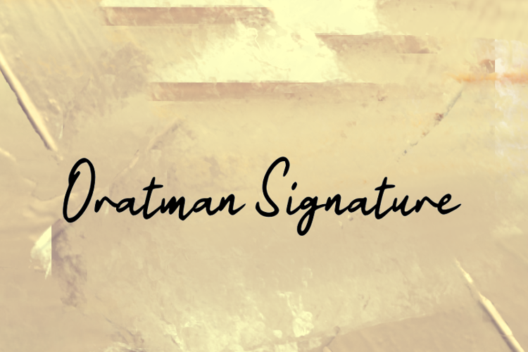 Oratman Signature Font