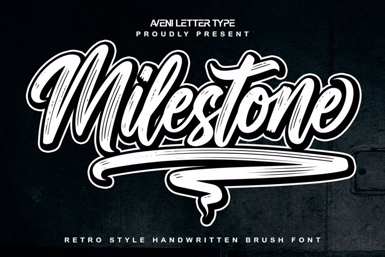 Milestone Brush Font