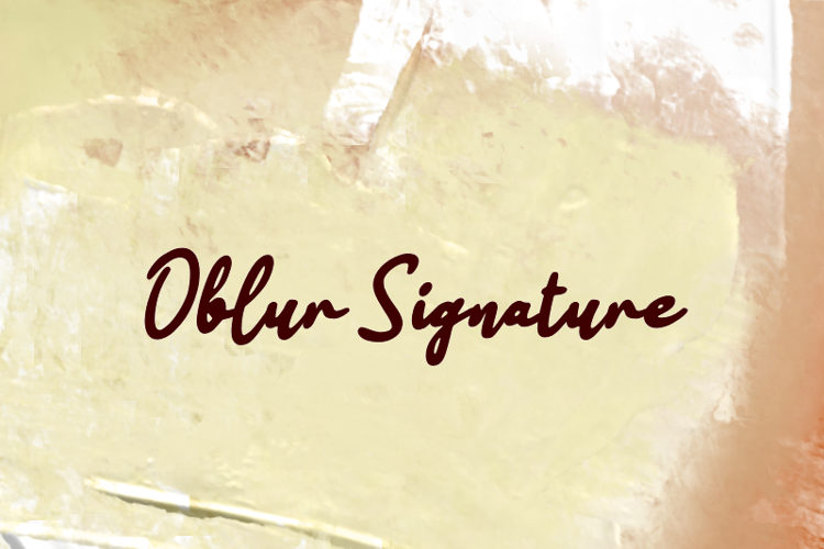 Oblur Signature Font