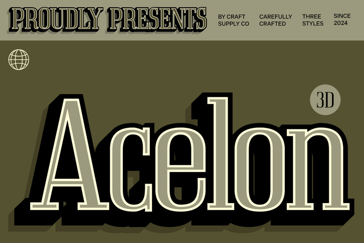 Acelon 3D Font