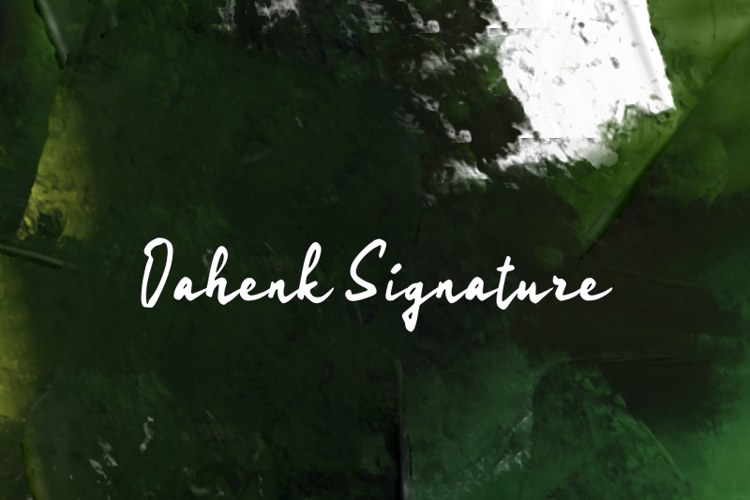 Oahenk Signature Font