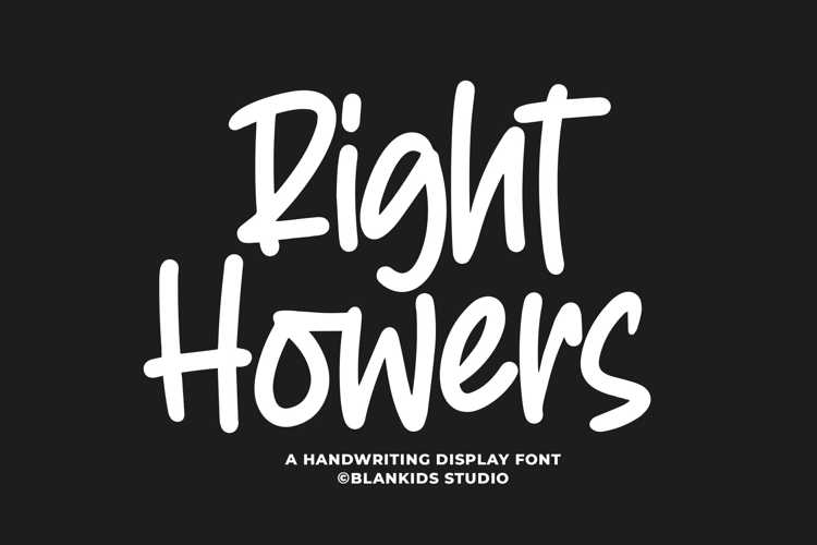 Right Howers Font