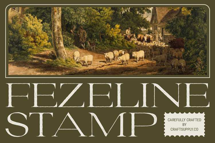 Fezeline Stamp Font