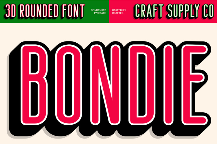 Bondie Rounded 3D Font