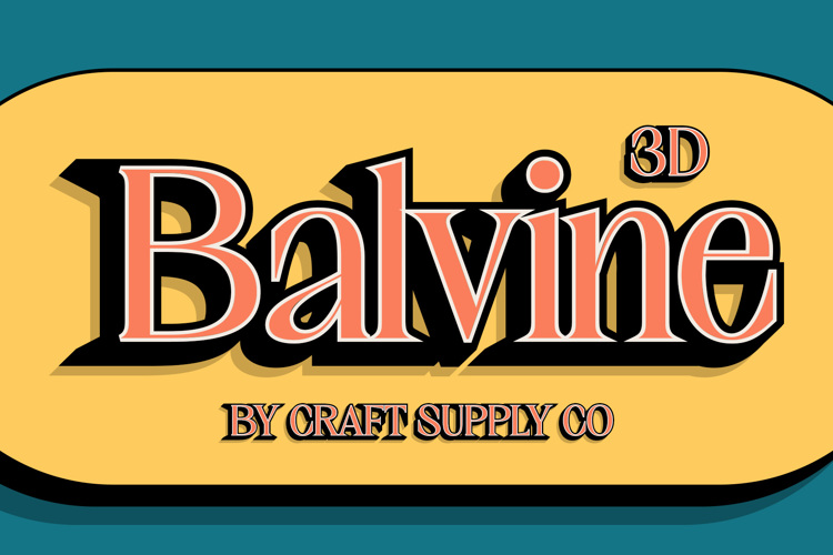 Balvine 3D Font