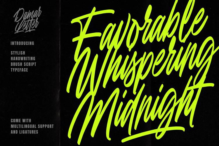 Favorable Whispering Midnight Font